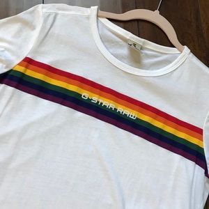 G Star Raw Tee! Super cute! Rainbow 🌈